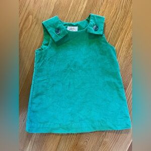 The Beaufort Bonnet Company Green Corduroy Sleeveless Dress